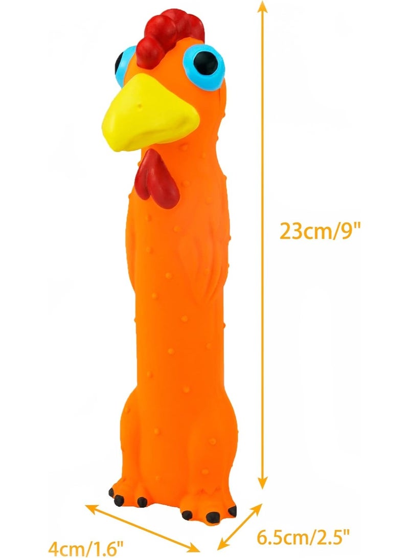 ألعاب كلاب مطاطية طويلة العنق تصدر صوتًا مضحكًا – مجموعة من 3 قطع (خنزير، دجاجة، ضفدع) - Image 5